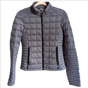 MOOSE KNUCKLES Grey Warm Down Lightweight Puffer Zipper Front Jacket Size Small
